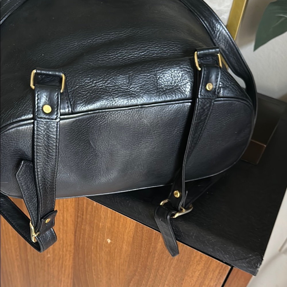 Black Leather Backpack - Picture 12 of 16